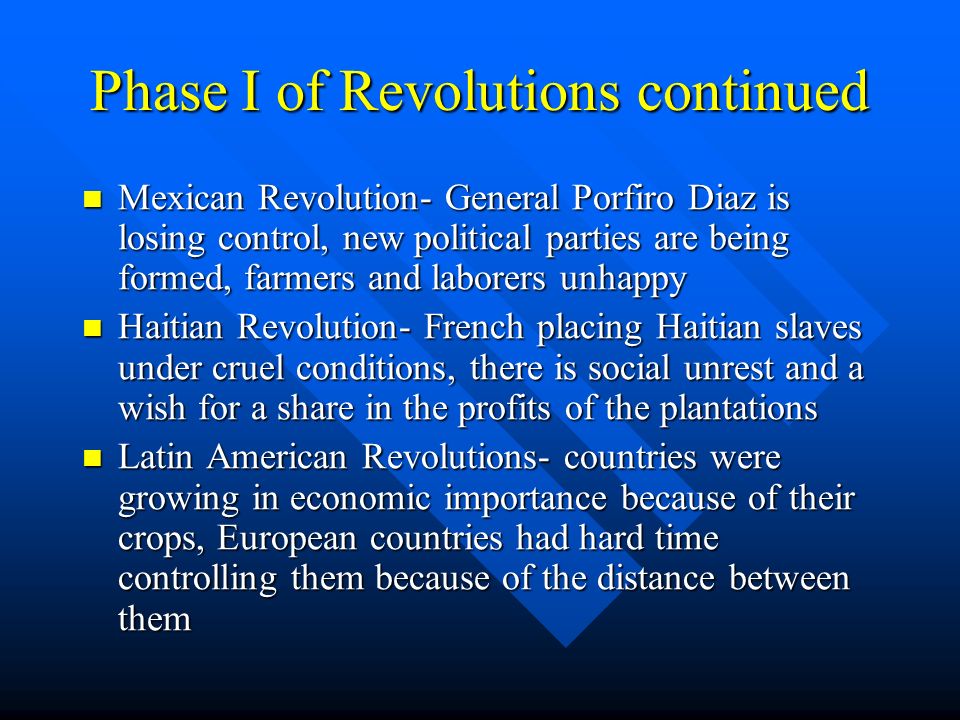 A comparison of the mexican independence revolution and the haitian revolution